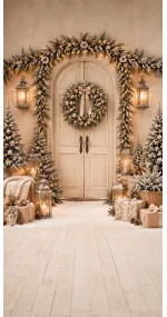 Cream Christmas Door