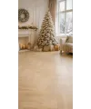 Fond photo Noël — Salon scandinave clair & sapin blanc