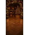 Fond photo Noël — Salon décoré & cheminée