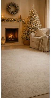 Fond photo Noël — Salon cosy crème
