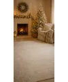 Fond photo Noël — Salon cosy crème