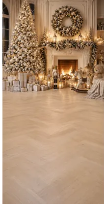 Fond photo Noël — Salon blanc & or luxueux