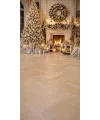 Fond photo Noël — Salon blanc & or luxueux