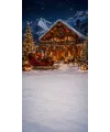 Fond photo Noël — Chalet & traîneau du Père Noël