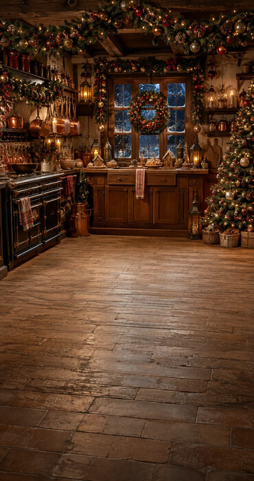 Fond photo Noël — Cuisine de campagne de Noël