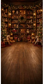 Fond photo Noël — Magasin de jouets vintage