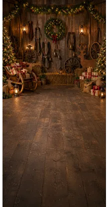 Fond photo Noël — Grange & étable des rennes