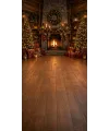 Fond photo Noël — Chalet & grande cheminée