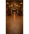 Fond photo Noël — Salon élégant & cheminée