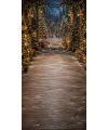 Fond photo Noël — Forêt enchantée & cerfs