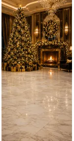 Christmas photo backdrop Golden Art Deco lounge