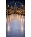 Christmas photo backdrop Ice rink at the Christmas market