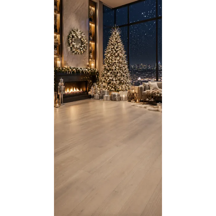 Christmas photo backdrop Luxurious lounge with a night view