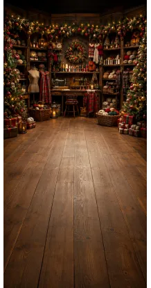 Christmas photo backdrop Christmas sewing workshop