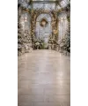 Christmas photo backdrop Frosted glowing greenhouse