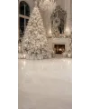 Christmas photo backdrop White & silver lounge
