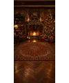 Christmas photo backdrop Cosy traditional lounge