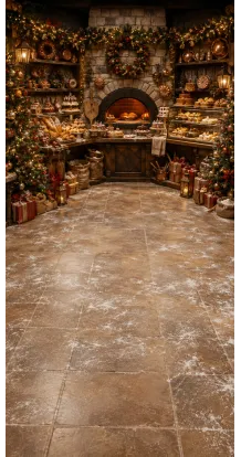 Christmas photo backdrop Festive bakery
