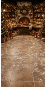 Christmas photo backdrop Festive bakery