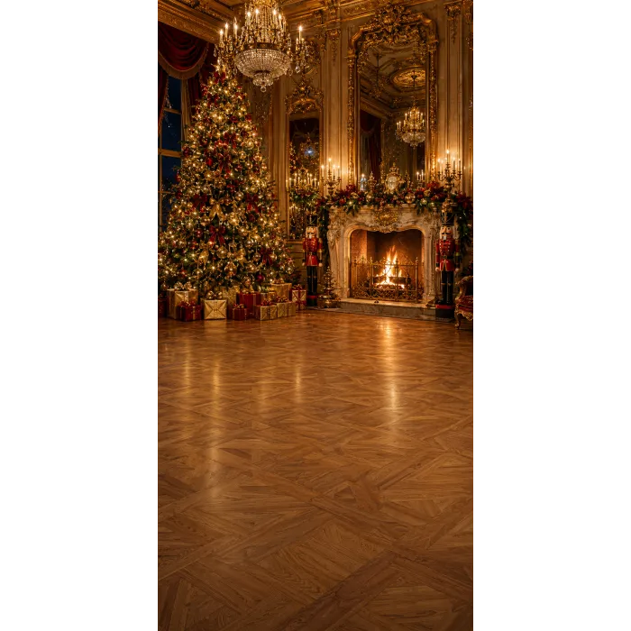 Christmas photo backdrop Sumptuous baroque lounge