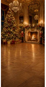 Christmas photo backdrop Sumptuous baroque lounge