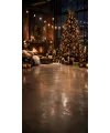 Christmas photo backdrop Golden industrial loft