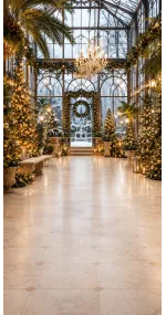 Christmas photo backdrop Luxurious Christmas orangery