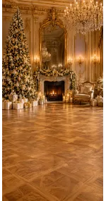 Christmas photo backdrop Magical baroque lounge