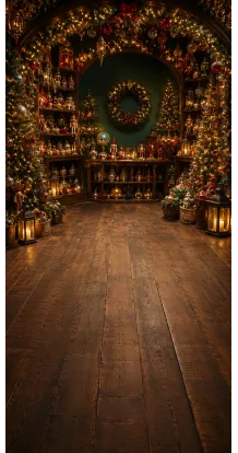 Christmas photo backdrop Magical decorations shop