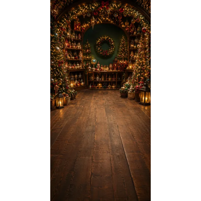 Christmas photo backdrop Magical decorations shop