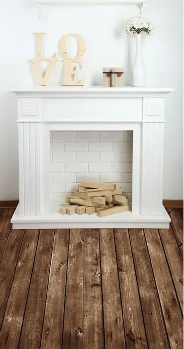 White fireplace