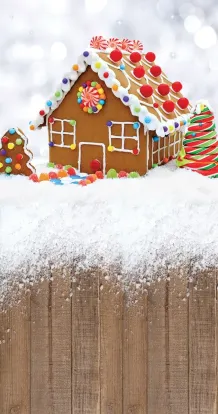 Gingerbread in the snow