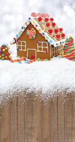 Gingerbread in the snow