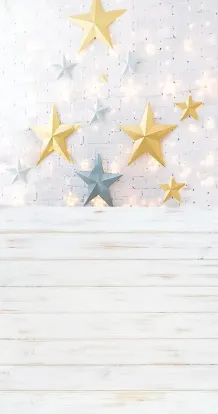 Golden and blue stars