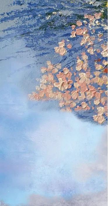 Blue floral painting