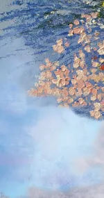 Blue floral painting