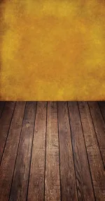 Golden wall dark wood
