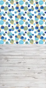 Dots & gold snowflakes