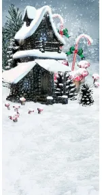 Winter mysterious house