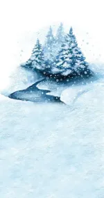 Trees on the white