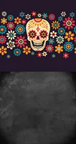 Skulls in grunge