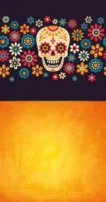 Skulls in yellow