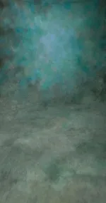 Painted turquoise canvas