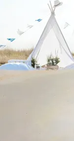 Tipi outside