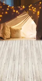 Tipi with wood