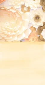 Beige paper flowers