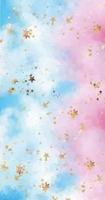 Golden stars sky