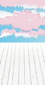 Pink Sky & white stars