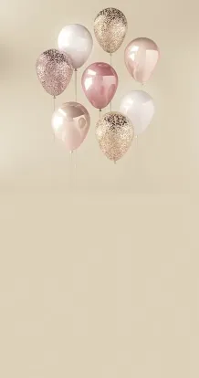 Glossy beige balloons