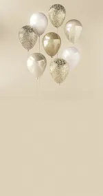 Glossy gold balloons
